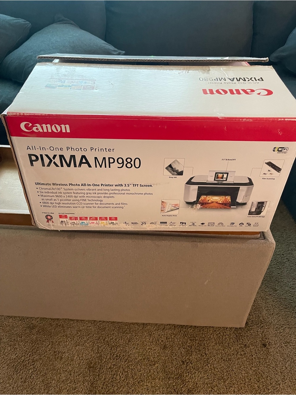 Canon PIXMA MP980 Photo Printer - White and Red Accents